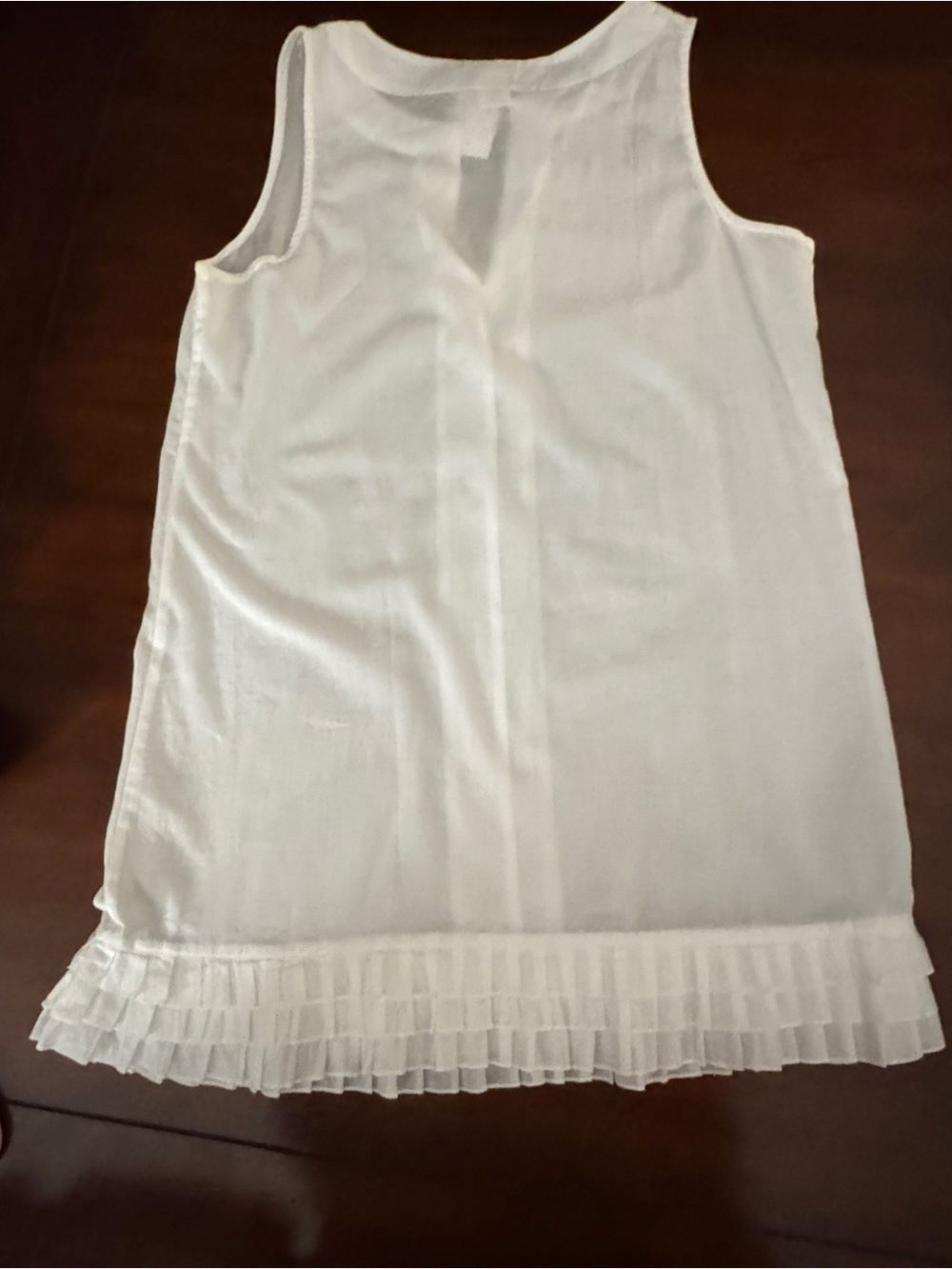 J.Crew White Cotton Voile Sheer Tunic Cover-Up Pleated Hem NWT M Coastal Chic - Picture 4 of 5
